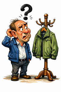 Jas achtergebleven en vermist